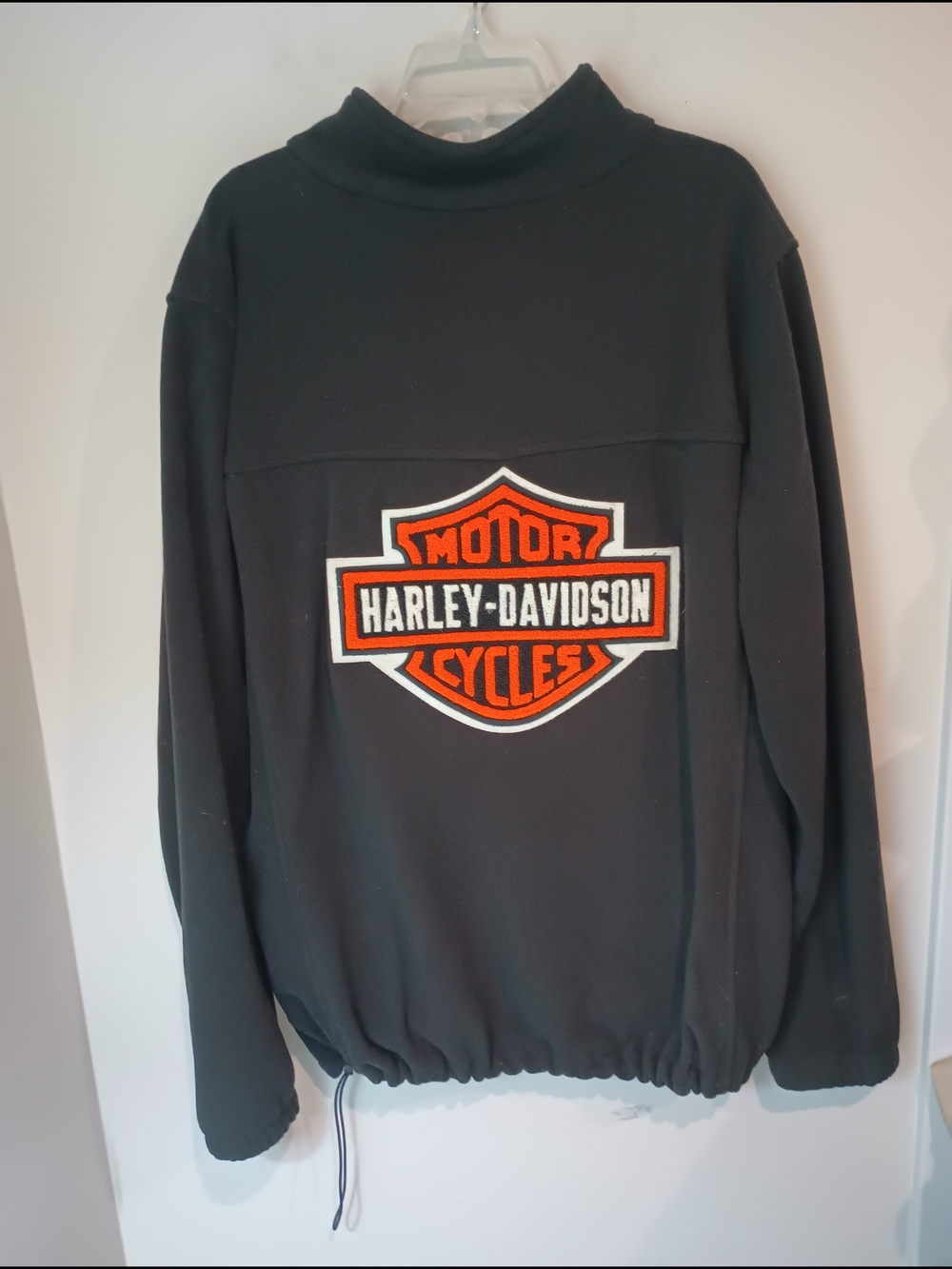 Browning Harley Davidson Fleece Jacket Mens Large Black Full Zip Buckmark Logo